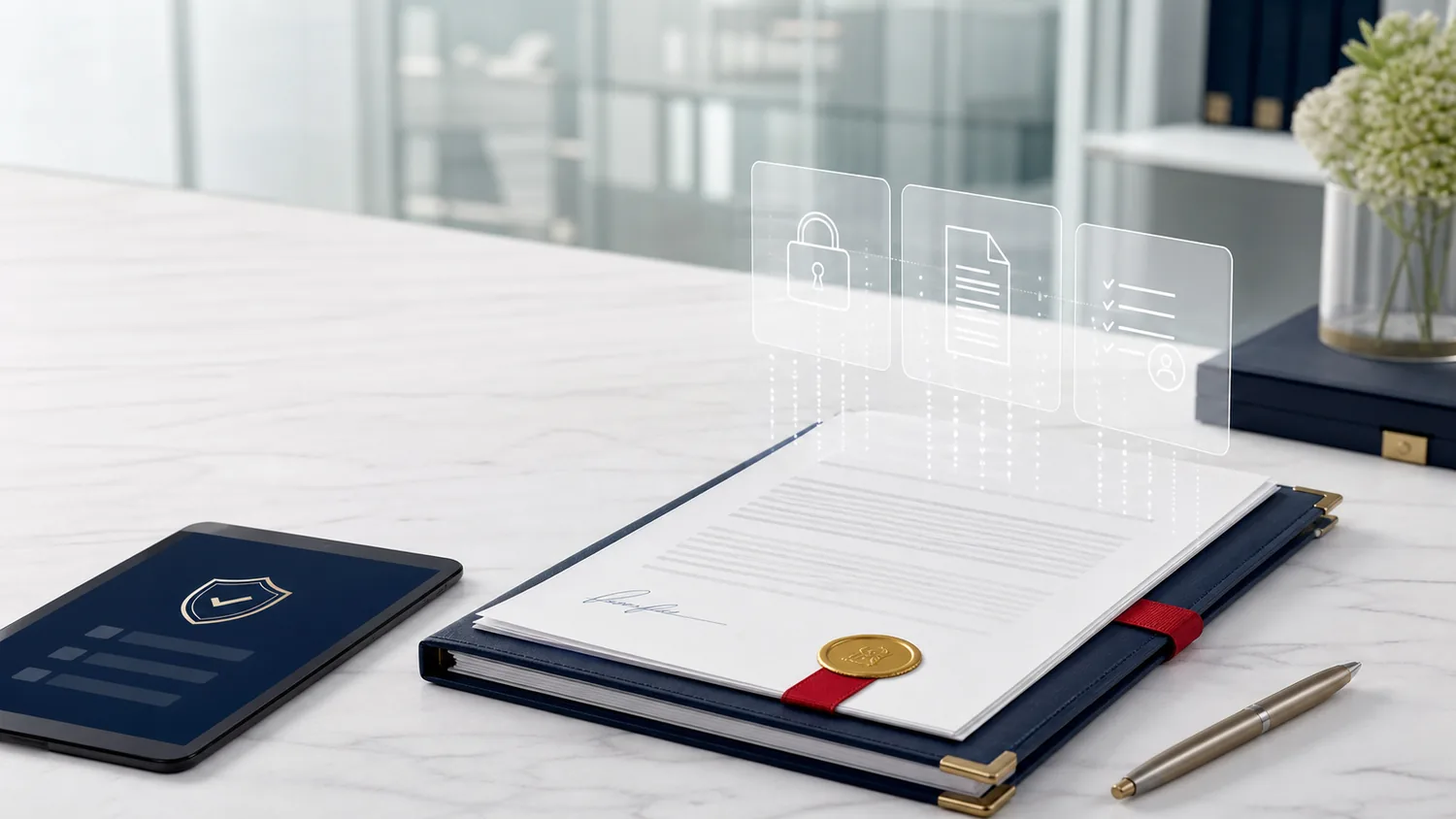 Documentos protegidos con controles digitales de seguridad y auditoría
